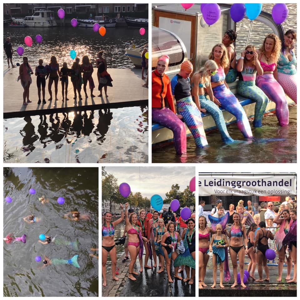 Zeemeerminnen tijdens de Groninger Swim Challenge